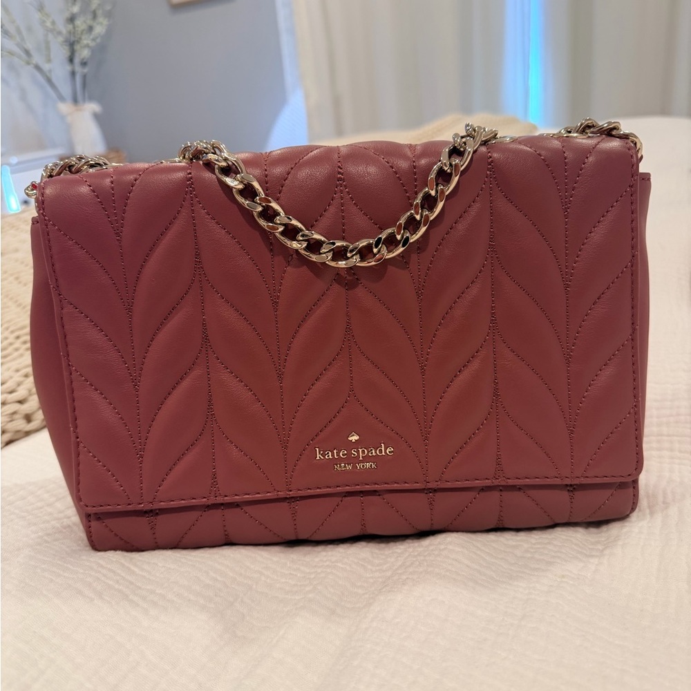 Kate Spade Mauve Quilted Shoulder Bag